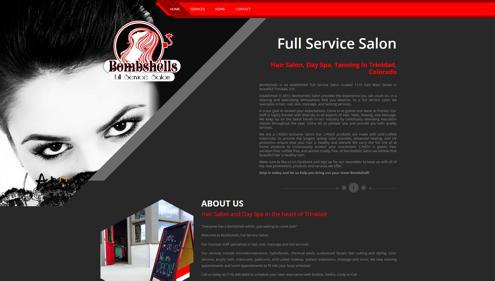 Customized Website for Bombshells Full Service Salon in Colorado