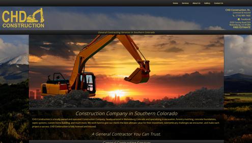 Customized Website for CHD Construction in Colorado