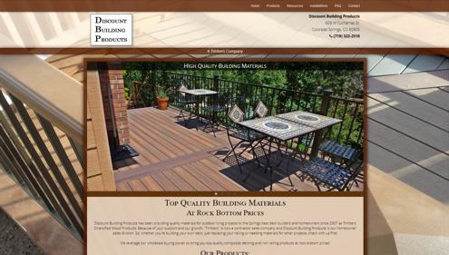Customized Website for Discount Building Products in Colorado