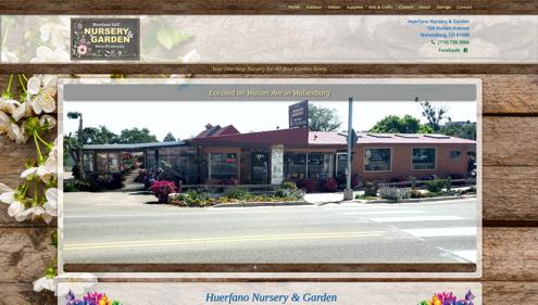 Customized Website for Huerfano Nursery & Garden in Colorado