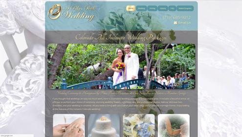Customized Website for A Pikes Peak Wedding in Colorado