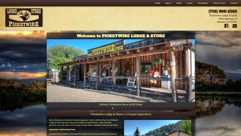 Customized Website for Picketwire Lodge & Store in Colorado